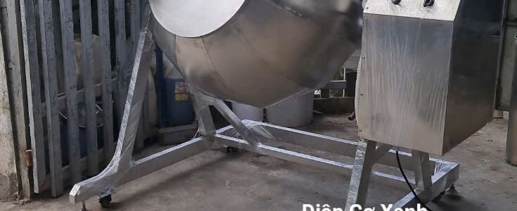 Máy trộn tẩm ướp gia vị cho khoai chiên