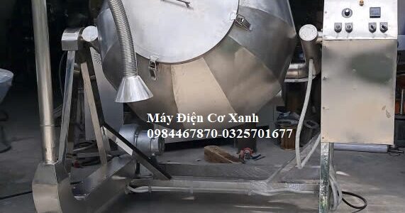 MÁY TRỘN TẨM ƯỚP GIA VỊ CHO ĐẬU PHỘNG CÓ GIA NHIỆT – ĐIỆN CƠ XANH
