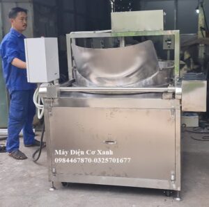 MÁY CHIÊN CÔNG NGHIỆP TỰ ĐỘNG ĐẢO LIỆU VÀ NÂNG HẠ GIỎ CHIÊN BẰNG ĐIỆN