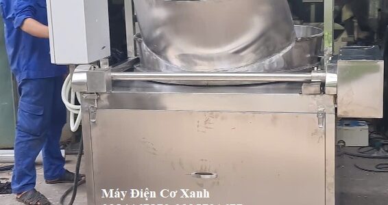 MÁY CHIÊN CÔNG NGHIỆP TỰ ĐỘNG ĐẢO LIỆU VÀ NÂNG HẠ GIỎ CHIÊN BẰNG ĐIỆN