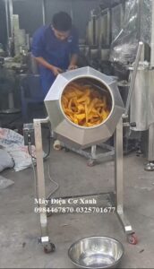 MÁY TRỘN TẨM ƯỚP GIA VỊ CHO CỚM, MỨC, HẠT ĐIỀU, ĐẬU PHỘNG, ĐẬU HÀ LAN, MỨC DỪA, KẸO